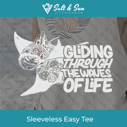 Salt & Sun Sleeveless Easy Tee | Gliding through the waves of life