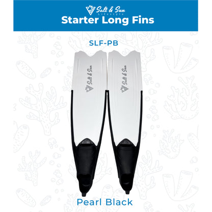 Salt & Sun Starter Freediving and Spearfishing Soft Foot Pocket Long Blade Fins