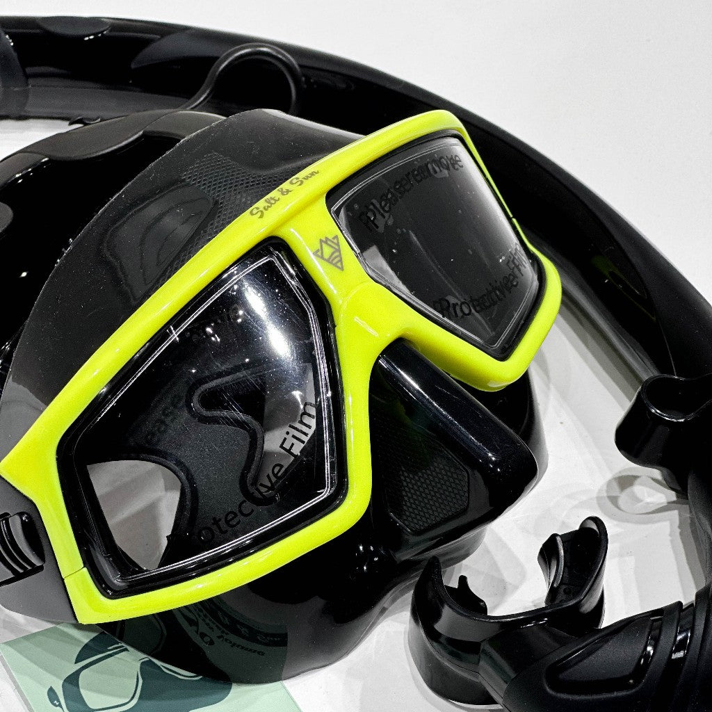 Salt & Sun Ukiyo Curve Mask Ultra Low Volume Freediving Diving Mask With J-Valve Foldable Snorkel